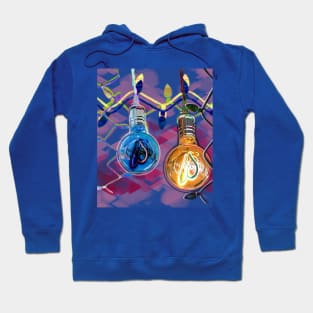 Holiday light bulb art Edison Hoodie